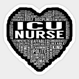 Icu Nurse Heart Sticker